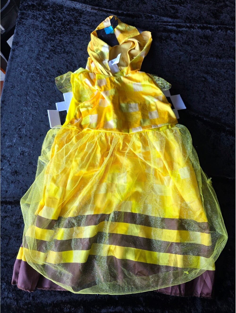 Minecraft Yellow Bee Costume Dress for Kids Size M 7-8